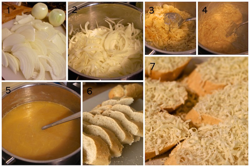Receta de sopa de cebolla gratinada