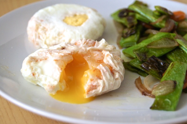 Huevos escalfados o poché