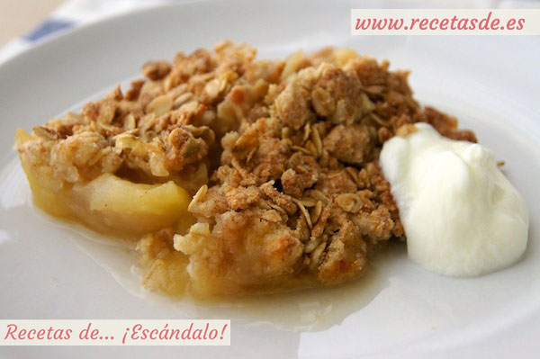 Crumble de manzana, una tarta diferente