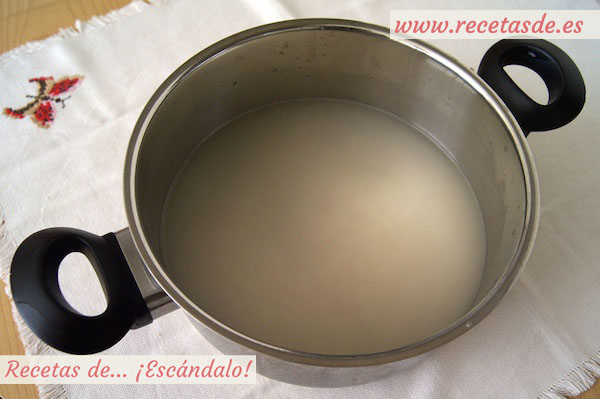 Lavado del arroz para sushi