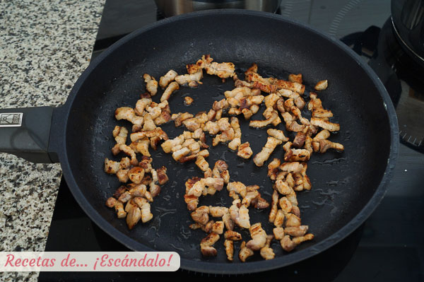 Panceta o guanciale para carbonara italiana
