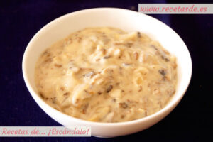 Salsa de champiñones sin nata para carne, pasta…