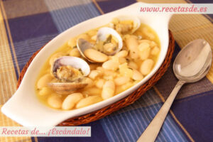 Fabes con almejas. Receta tradicional asturiana