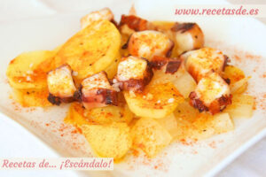 Pulpo al horno con patatas al estilo murciano
