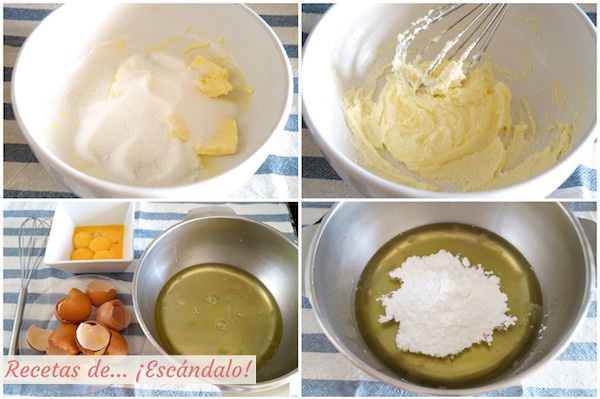 Preparacion del bizcocho y montando las claras