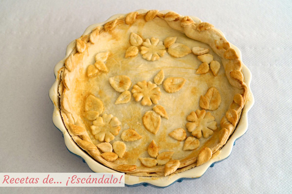 Version decorada tarta de manzana americana apple pie