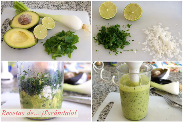 Receta de salsa de aguacate para la ensalada de pasta