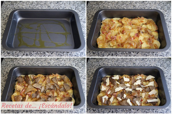 Receta patatas al horno gratinadas o tartiflette