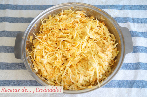 Ensalada de col y zanahorias americana o coleslaw lista