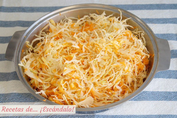 Verduras cortadas para la ensalada