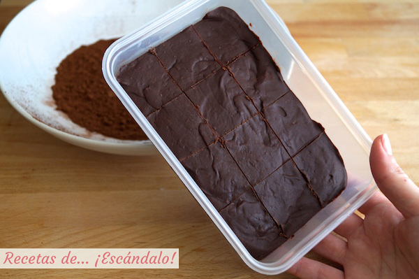 Porciones para trufas de chocolate