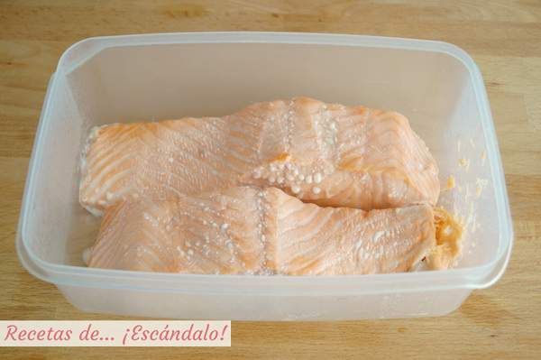 Salmon al microondas