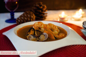 Sopa de marisco muy fácil