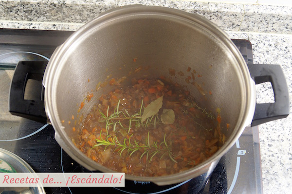Verduras para la salsa del redondo de ternera