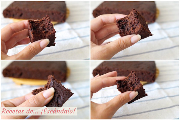 Receta de bizcocho de platano y chocolate con nueces