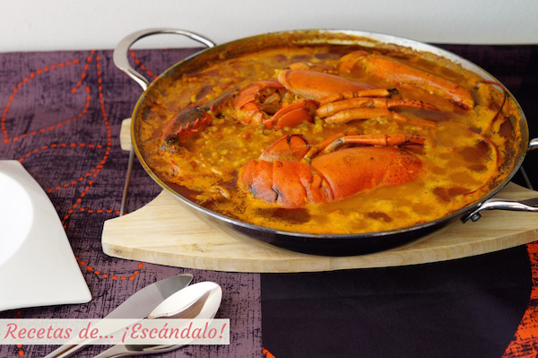 Arroz con bogavante meloso