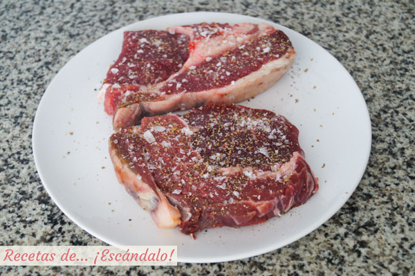 Entrecot de ternera salpimentado