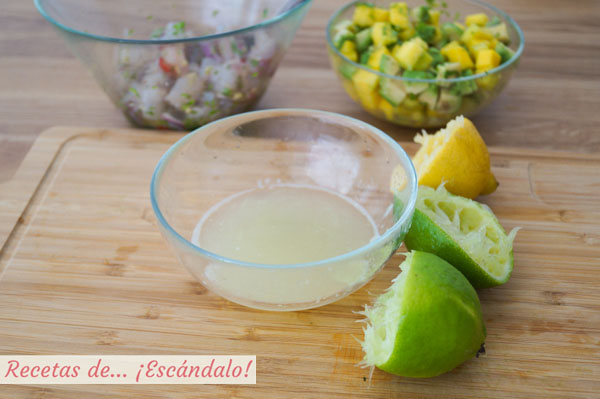 Zumo de lima y limon