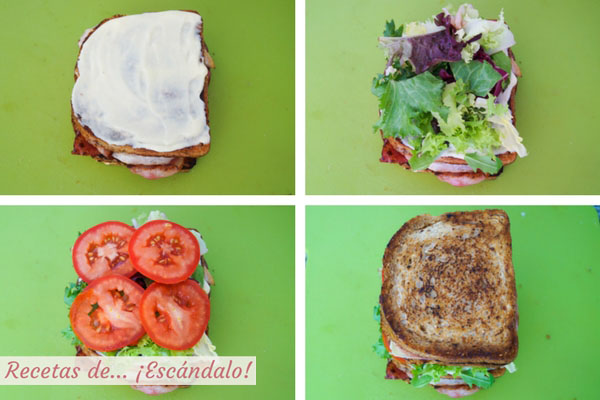 Sandwich club, montaje