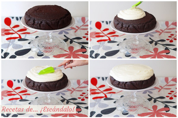 Tarta Guinness con cobertura de queso