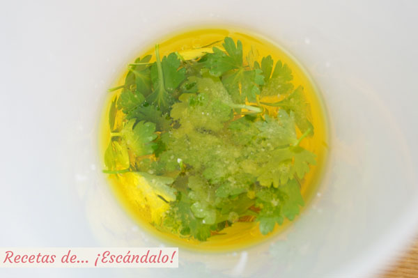 Ingredientes para la salsa verde