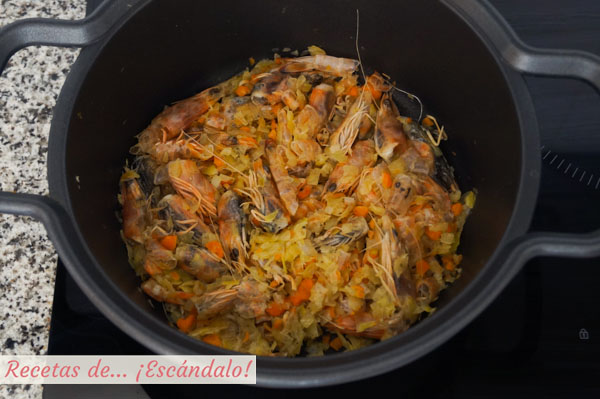 Como hacer crema de langostinos