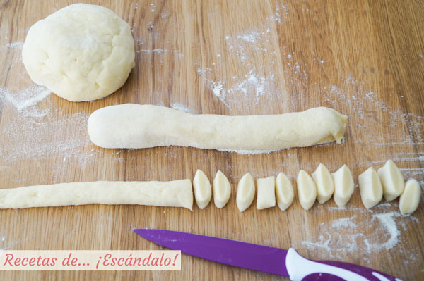 Como darle forma a los noquis