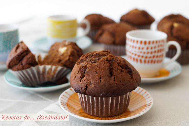Muffins de chocolate. Receta muy facil y riquisima