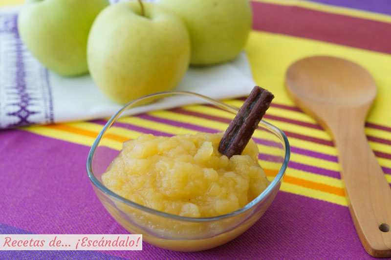 Compota de manzana casera, como prepararla. Receta con y sin azucar