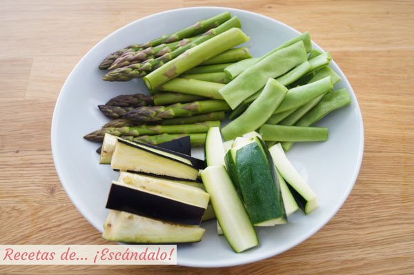 Verduras para la tempura