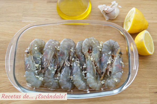 Receta de langostinos al horno con ajo y perejil