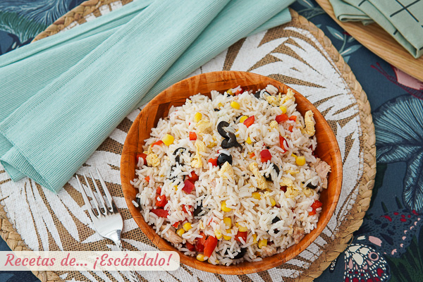 Como hacer ensalada de arroz con atun y huevo