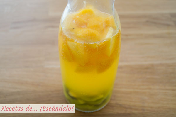 Receta de sangria de cava con frutas