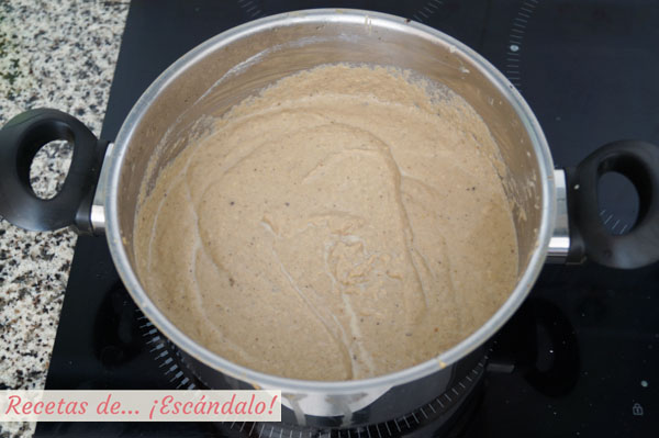 Crema de champinones casera