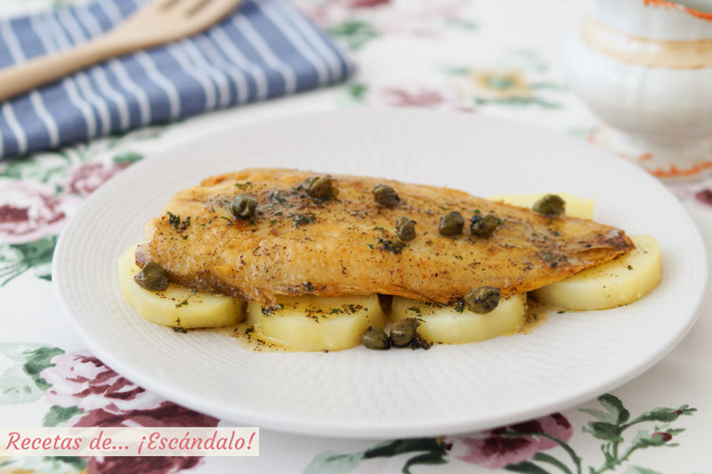 Lenguado a la Meuniere o Menier. Receta francesa de pescado