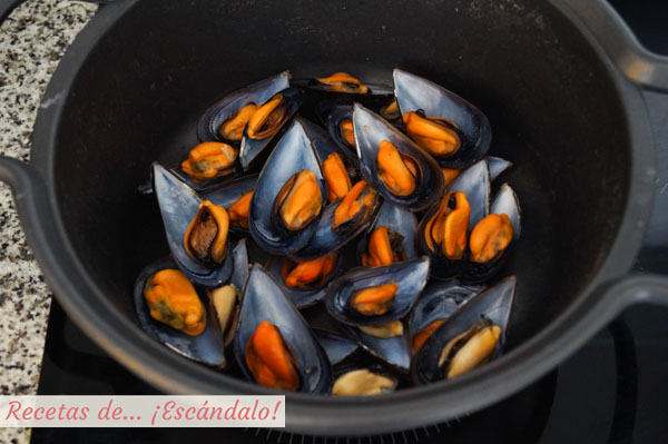 Mejillones al vapor