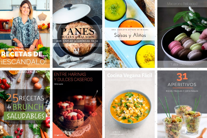 portadas libros del bundle de gastronomía