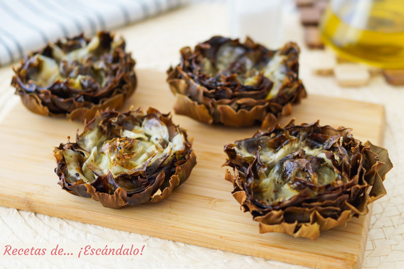 Como cocinar alcachofas al horno. Receta saludable