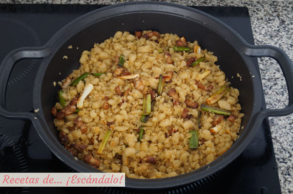 Migas con tajas, migas de harina o gachasmigas