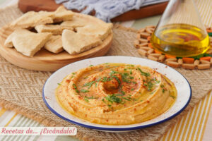 Hummus de garbanzos casero, un aperitivo fantástico