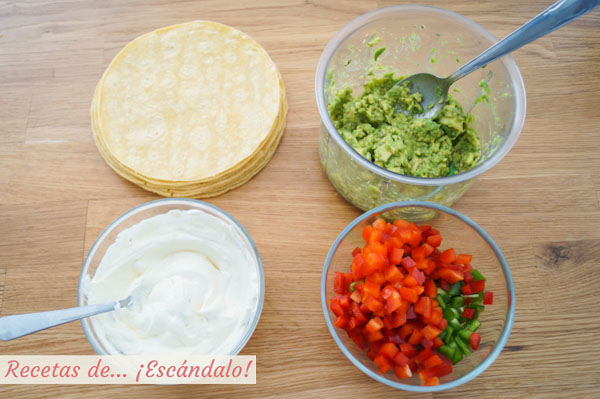 Ingredientes tacos de pollo