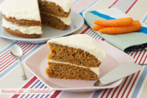 Tarta de zanahoria o carrot cake. Receta de pastel de zanahoria irresistible