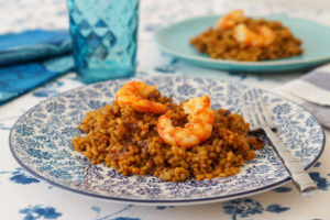 Arroz con gambas, muy rico y sencillo