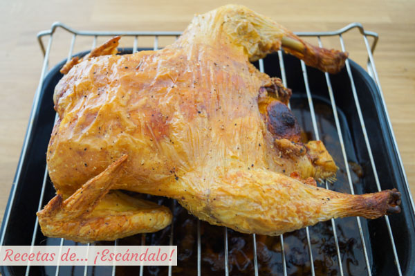 Receta de pollo asado al horno