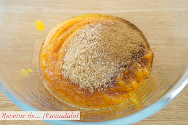 Relleno del pastel de calabaza