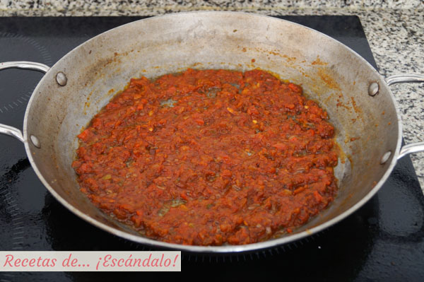 Sofrito para la paella mixta