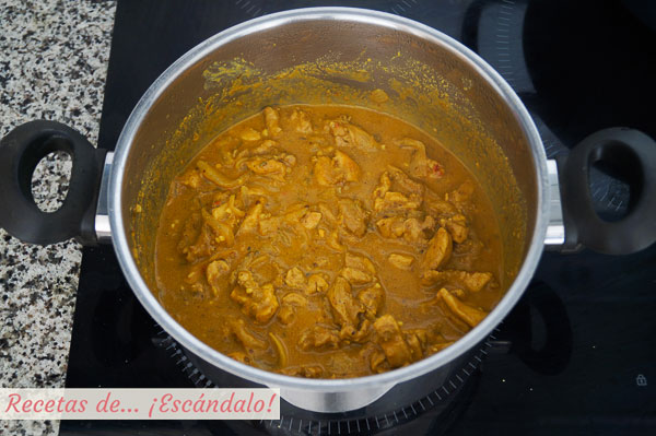 Pollo tikka masala casero