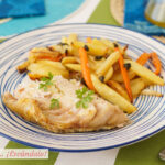 Mero al horno con patatas