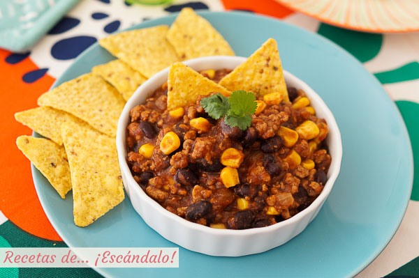 Como hacer chili con carne, muy facil y con mucho sabor