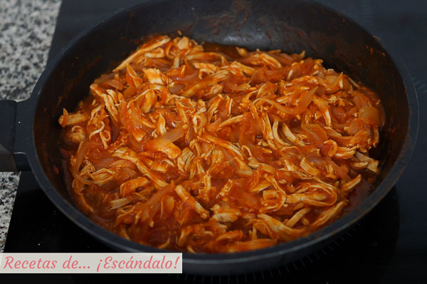 Tinga de pollo casera